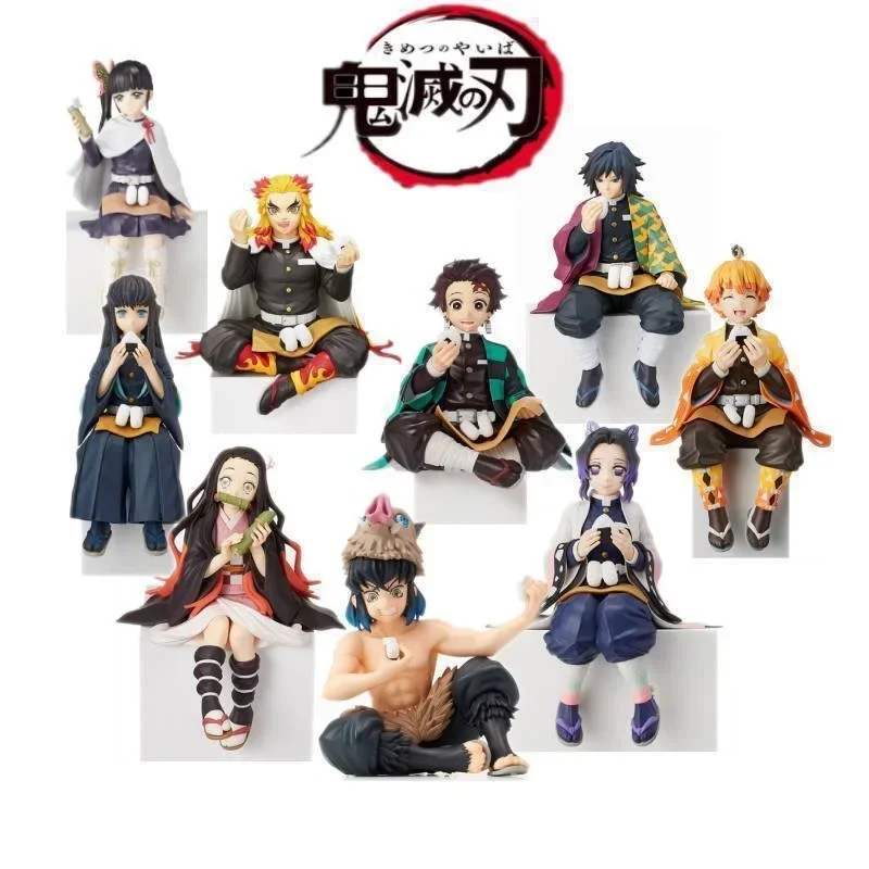 2026 Anime Demon Slayer Figure Kamado Tanjirou Nezuko Sitting Posture Action Figure PVC Model Doll Collection Toy Gift Kids - Image 2