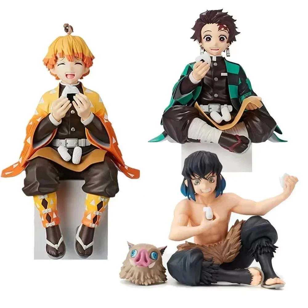 2026 Anime Demon Slayer Figure Kamado Tanjirou Nezuko Sitting Posture Action Figure PVC Model Doll Collection Toy Gift Kids