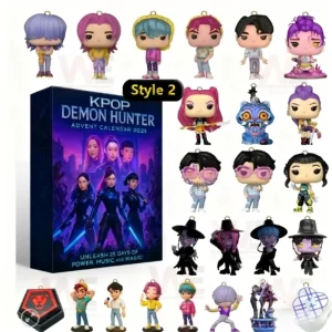 New Hot product K--pop Demon Hunting 24pc Advent Calendar Surprise Blind Box K pop Dolls Halloween Boxes Figure Gifts Kid Toys