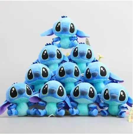 1-20Pcs/Lot Cute Cartoon Lilo & Stitch Plush Toy 10CM Kawaii Plush Keychain Kids Best Chirstmas Gift Toys