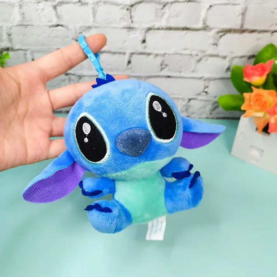 2026 10Pcs/Lot Cute Cartoon Lilo and Stitches Small Pendant Plush Toy,4 10CM Kawaii Plush Keychain Kids Best Chirstmas Gift Toys - Image 3