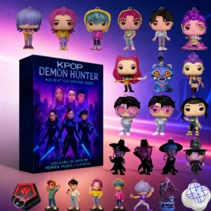 New product K--pop Demon Hunting 24pc Advent Calendar Surprise Blind Box K pop Dolls Halloween Boxes Figure Gifts Kid Toys