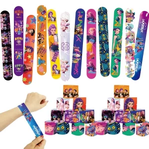 24/36/48pcs K-POP Demon Hunters Slap Bracelets Birthday Party Favors Gift Bag Christmas Stocking Fillers for Kids Snap Bracel